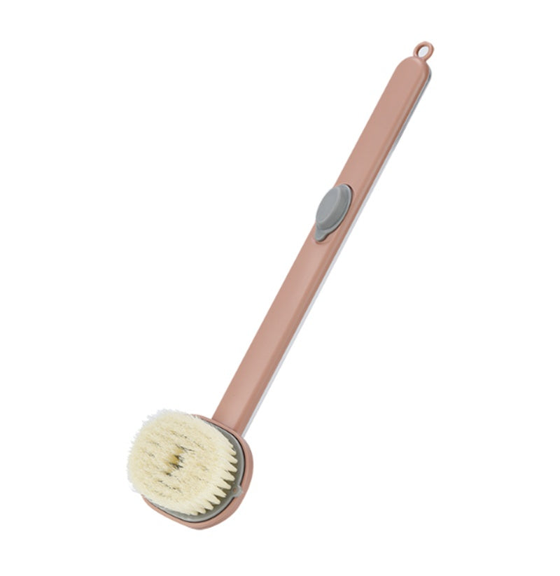 Dual-Purpose Detachable Shower Brush with Handle & Massager