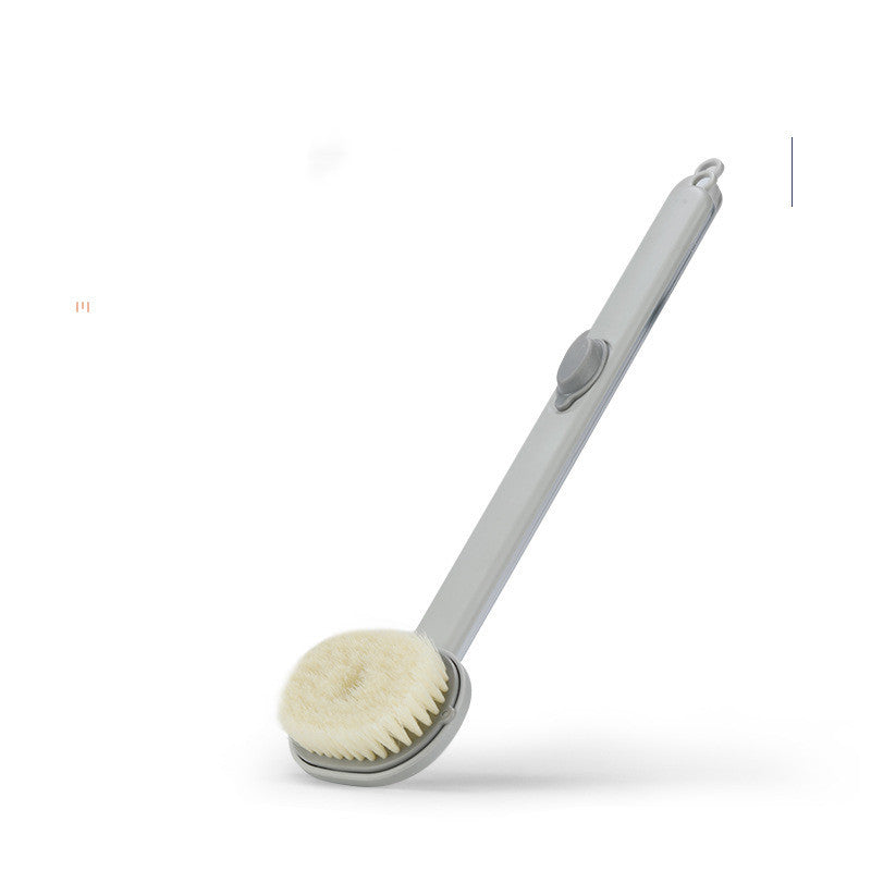 Dual-Purpose Detachable Shower Brush with Handle & Massager