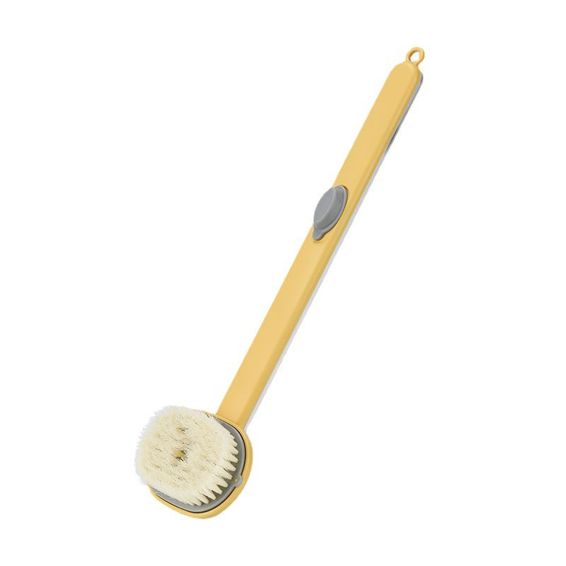 Dual-Purpose Detachable Shower Brush with Handle & Massager